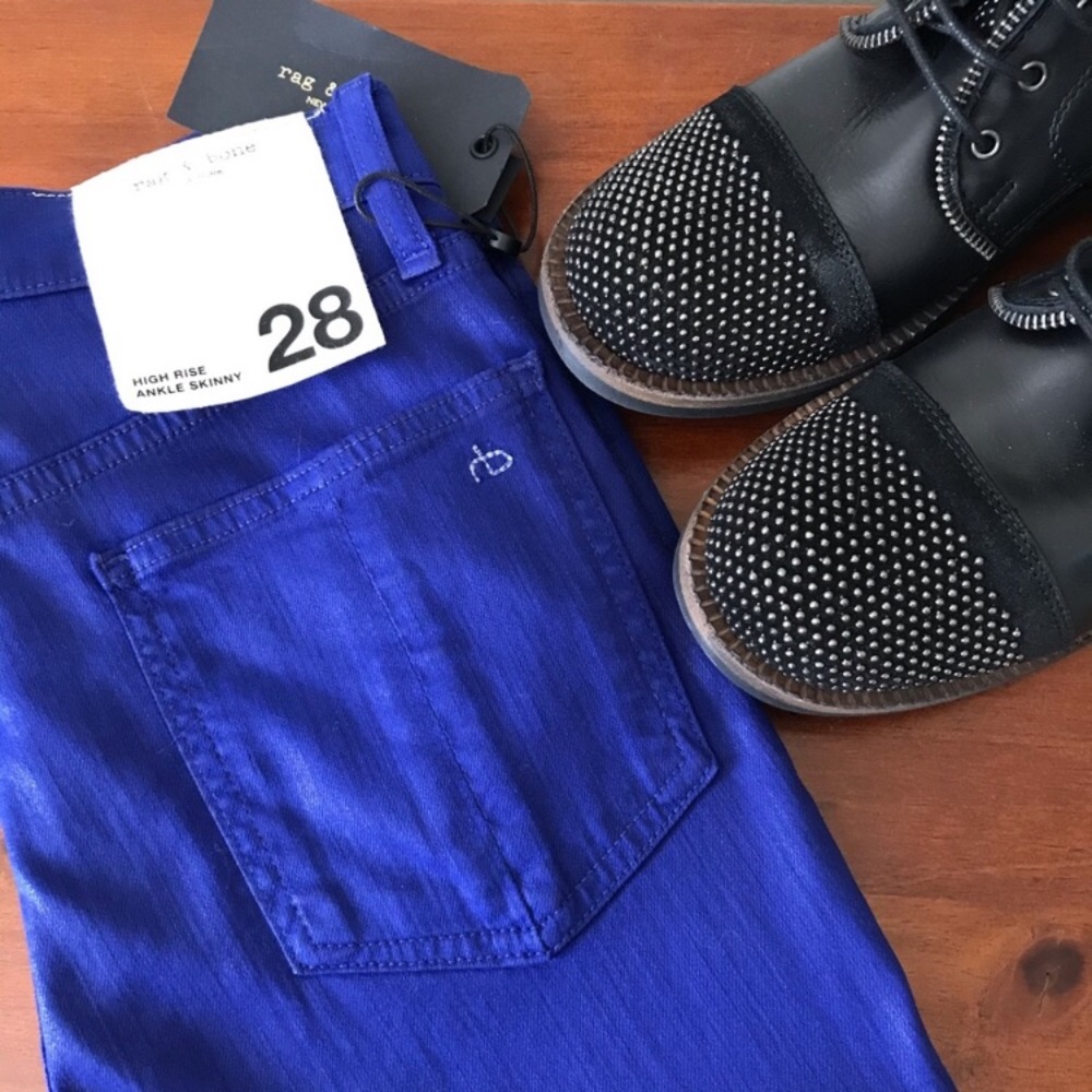 RAG & BONE High Rise Ankle Skinny Coated Jeans NWT - Picture 10 of 10